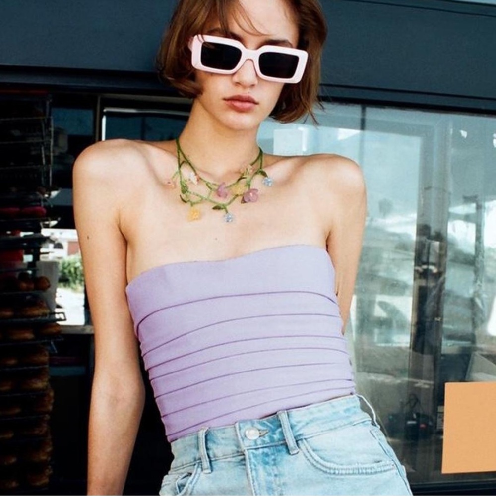 Zara corset strapless top